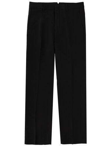 Linen blend straight pants - ami paris - Modalova