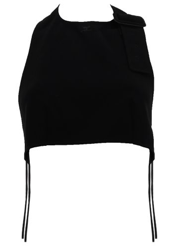 Cropped top with open back - courreges - Modalova