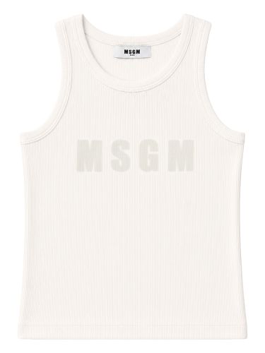 Msgm tank top con logo - msgm - Modalova