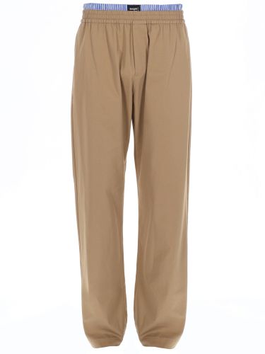 Pantalone in cotone con doppio elastico - msgm - Modalova