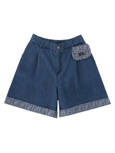 Fendi short in denim - fendi - Modalova