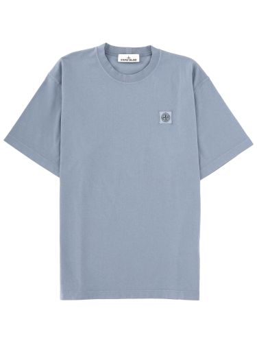 T-shirt with logo patch - stone island - Modalova