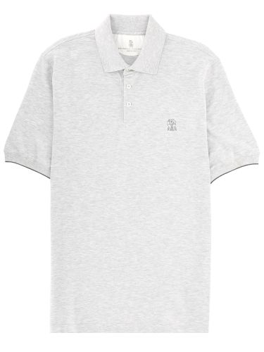 Brunello cucinelli polo with logo - brunello cucinelli - Modalova