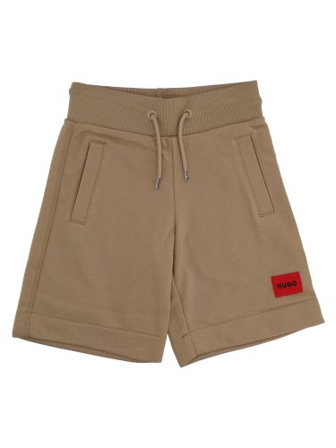Hugo shorts in pile con patch logo - hugo - Modalova