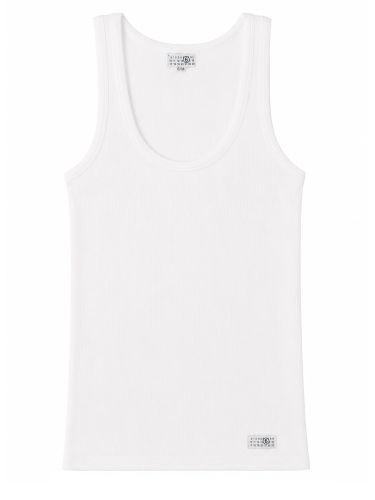 Tank top elasticizzato - mm6 maison margiela - Modalova
