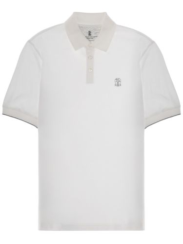 Brunello cucinelli polo with logo - brunello cucinelli - Modalova