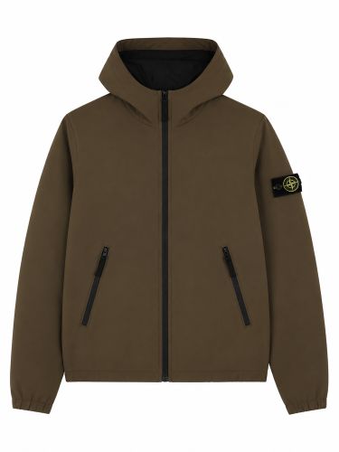 Giubbotto con cappuccio in tessuto tecnico - stone island - Modalova