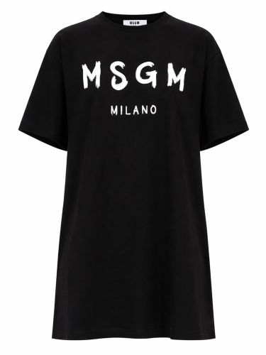 Msgm abito con logo pennellato - msgm - Modalova