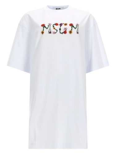 Msgm abito t-shirt con logo - msgm - Modalova