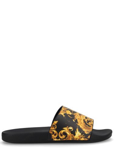 Slides with print - versace jeans couture - Modalova