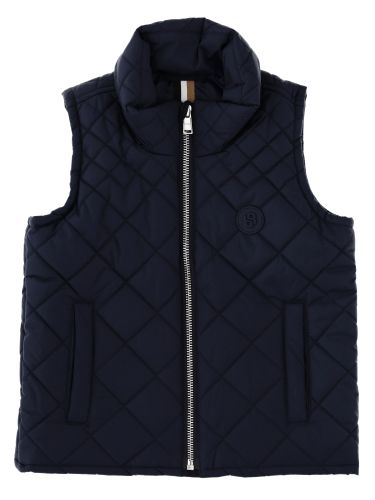 Gilet trapuntato con cappuccio e zip intera - boss - Modalova