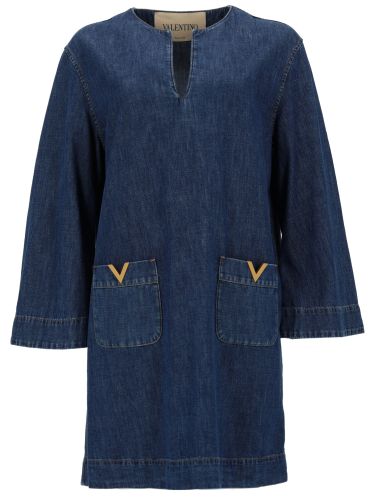 Valentino abito in denim "chambray" - valentino - Modalova