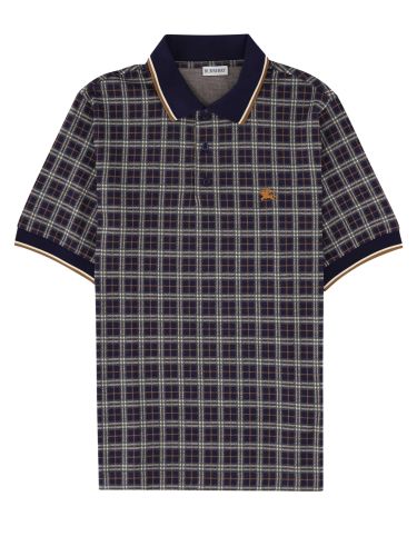 Burberry polo in misto cotone check - burberry - Modalova