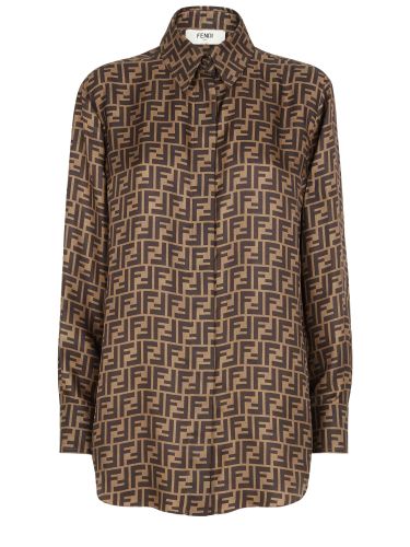 Fendi silk shirt "ff" - fendi - Modalova