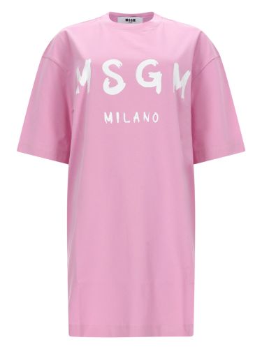 Msgm abito t-shirt con logo - msgm - Modalova