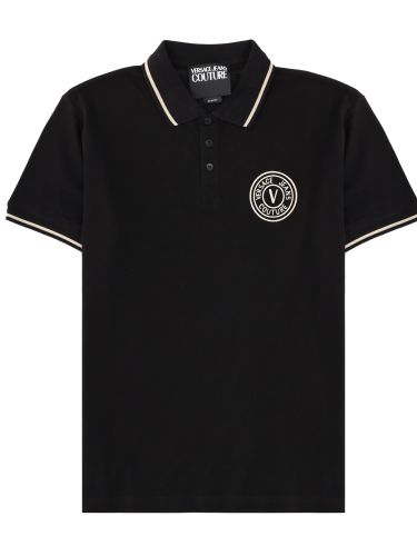 Polo with logo - versace jeans couture - Modalova