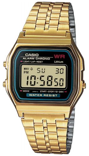 A159WGEA-1EF Men's Digital Retro Plated Watch - Casio - Modalova