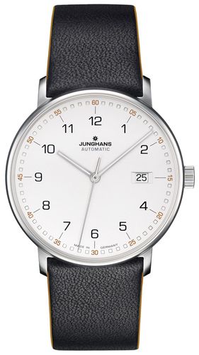 FORM A Calfskin Strap with Numbers Watch - Junghans - Modalova