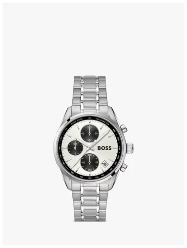 Men's 38mm Stainless Steel Dial Grand Watch - BOSS - Modalova