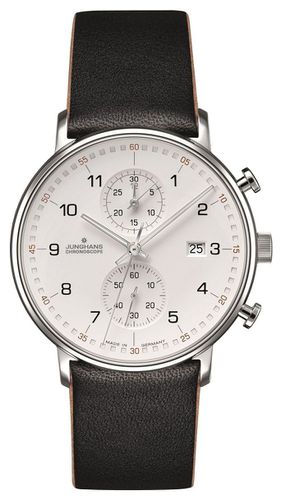 FORM C Chronoscope Calfskin Strap Watch - Junghans - Modalova