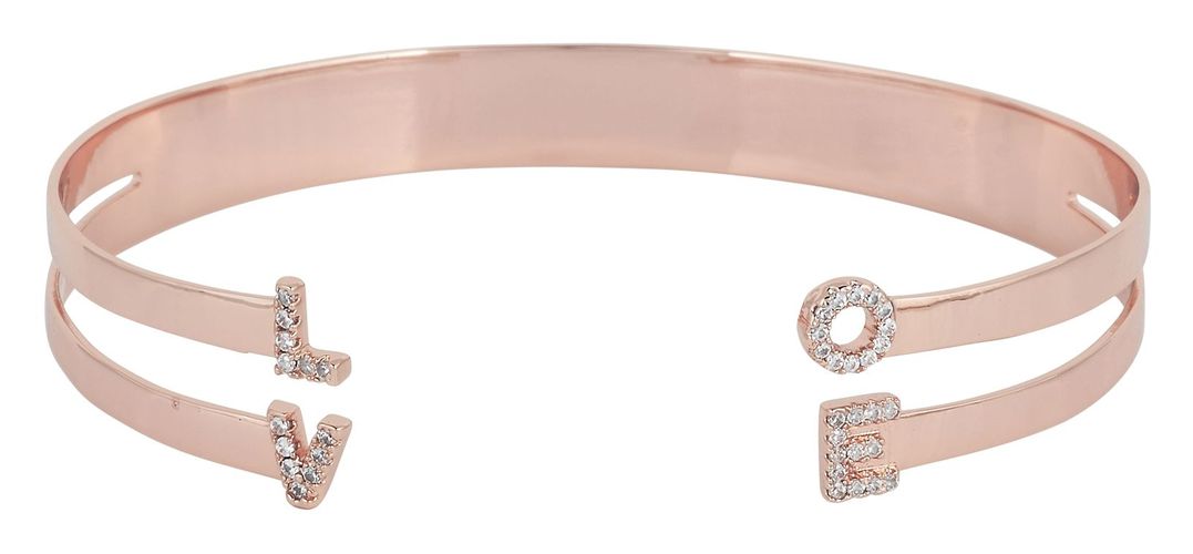 JC-LO-01.P Rose Gold PVD Plated "love" Bangle With Jewellery - Mya Bay - Modalova