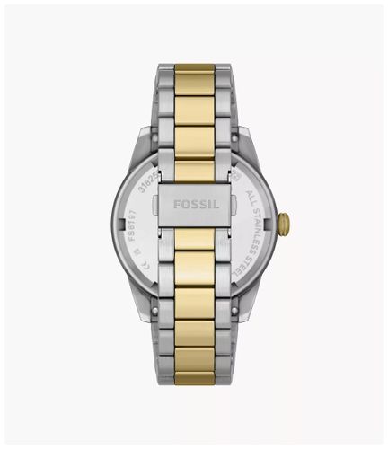 FS6177 Pearson 42 mm Multifunction Two-Tone Stainless Watch - Fossil - Modalova
