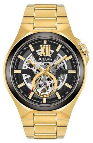 A178 Men's Automatic Pvd Plated Watch - Bulova - Modalova