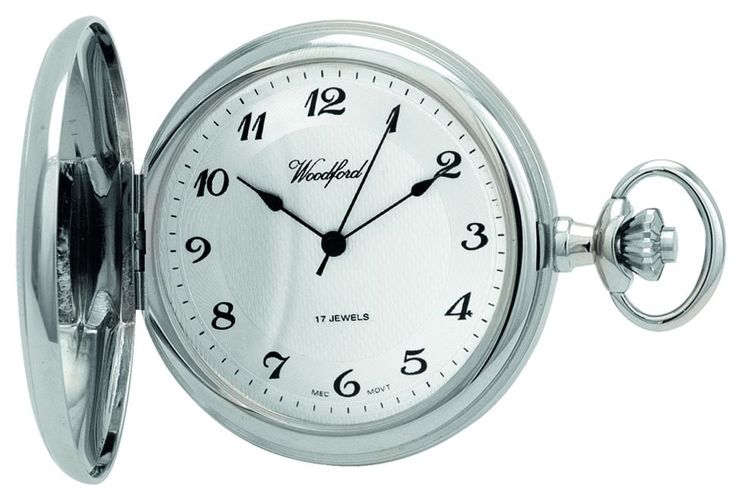 Full Hunter | Chrome Plated | Pocket Watch - Woodford - Modalova