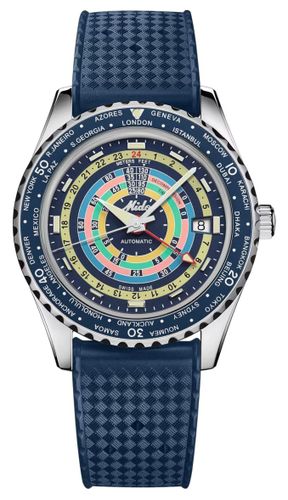 M0268291704100 Ocean Star Decompression Worldtimer GMT Watch - MIDO - Modalova