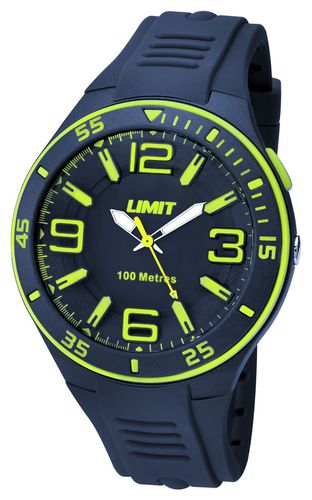 Men's Navy Strap Navy Dial Watch - Limit - Modalova