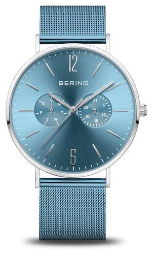 Classic Polished Silver (40mm) Sunray Watch - Bering - Modalova