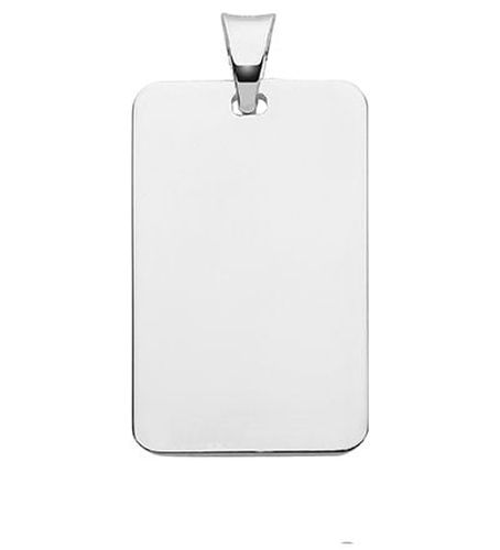 G61039 Silver Rectangle Disc Pendant Jewellery - James Moore & Co - Modalova