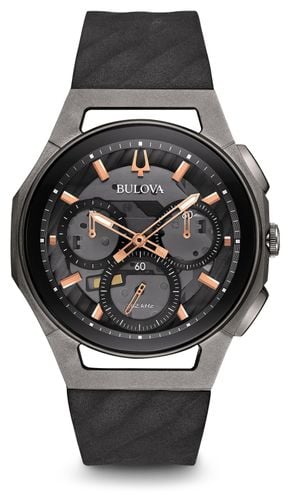 A162 Men's Curv Grey Chronograph Dial Rubber Watch - Bulova - Modalova