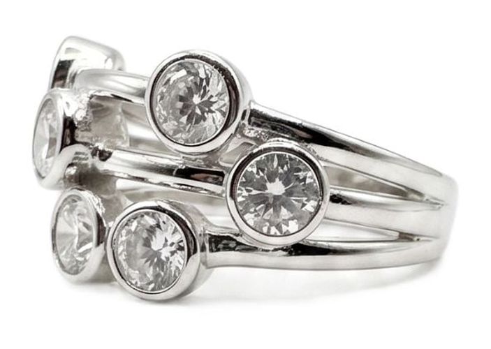JZR130-K Solid Silver Boodle Ring - Size K Jewellery - James Moore & Co - Modalova