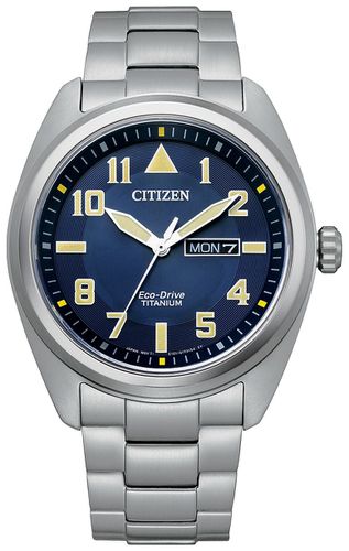 Mens Eco-Drive Super Titanium Bracelet Dial Watch - Citizen - Modalova