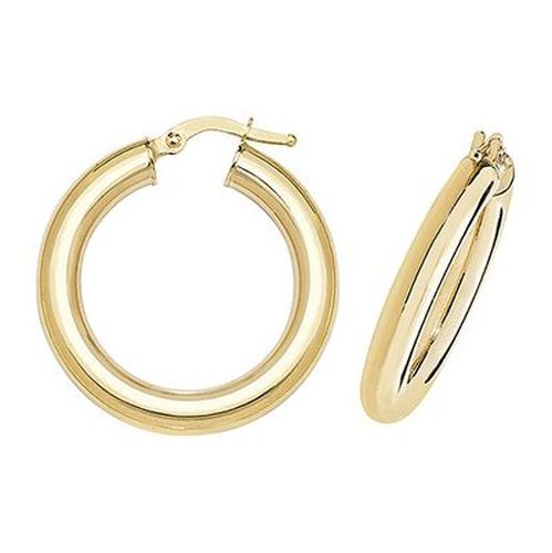 K Yellow Gold Hoop Earrings 20 mm ER1004-20 Jewellery - James Moore TH - Modalova