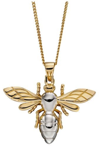 Ct Yellow White Gold Large Detail Bee Pendant Jewellery - Elements Gold - Modalova