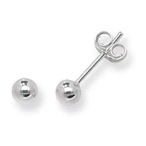 Silver 4mm Ball Stud Earrings G5511 Jewellery - James Moore TH - Modalova