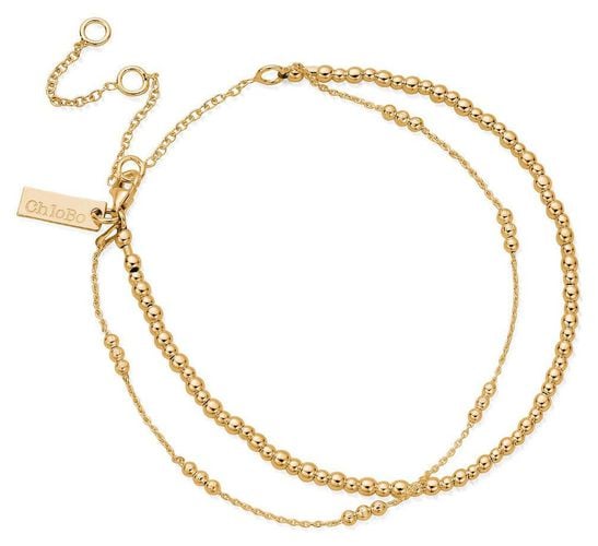 Mini Cute Bobble Double Chain Anklet - Jewellery - ChloBo - Modalova