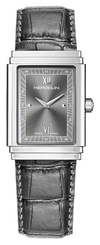 Men's Art Deco (27mm) Dial / Leather Watch - Herbelin - Modalova