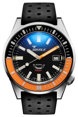 Matic Satin Orange (44mm) Dial / Rubber Watch - Squale - Modalova