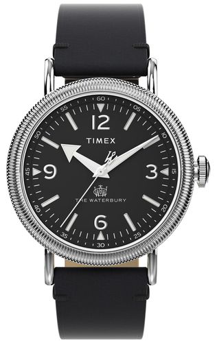 Men's Waterbury (40mm) Dial / Leather Watch - Timex - Modalova