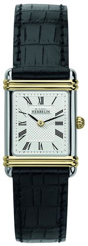 Women's Art Deco | Leather Strap | Silver Watch - Herbelin - Modalova