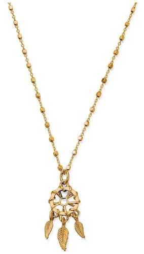 Delicate Cube Chain Dream Catcher Necklace Gold Jewellery - ChloBo - Modalova