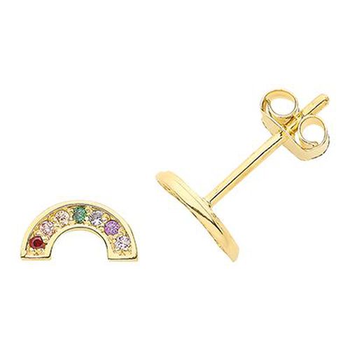 Rainbow Cubic Zirconia Stud Jewellery - James Moore TH - Modalova