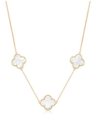 SILVER YEL MOTHER OF PEARL CLOVER Jewellery - James Moore TH - Modalova