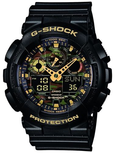 G-Shock Chronograph Alarm Camouflage Dial GA-100CF- Watch - Casio - Modalova