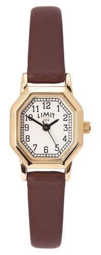 Women's Leather Strap | Gold Plated Case | Watch - Limit - Modalova