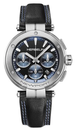 Newport Chronograph Automatic (43.5mm) Blue Dial / Watch - Herbelin - Modalova