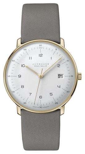 Max bill MEGA Solar | Dial | Leather Watch - Junghans - Modalova